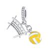 S925 Silver Sports Theme Handmade Jewelry Accessories Creative Baseball Soccer Basketball Pendant Charms