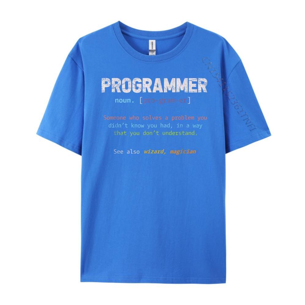 Funny Nerd Software Developer Program Definition Programmer Wholesale Tshirts 100 Pcs Adult Cotton T Shirt Men Printing