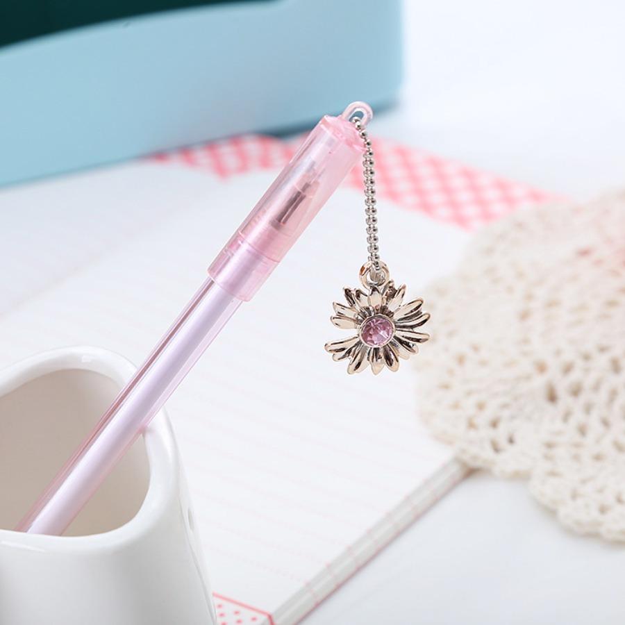 Возвращение в школу, 10 шт., 0,5 мм, креативный камень, подвеска Zou Ju, гелевая ручка, ручка-подвеска в виде сердца для девочек, офисная канцелярская ручка для подписи