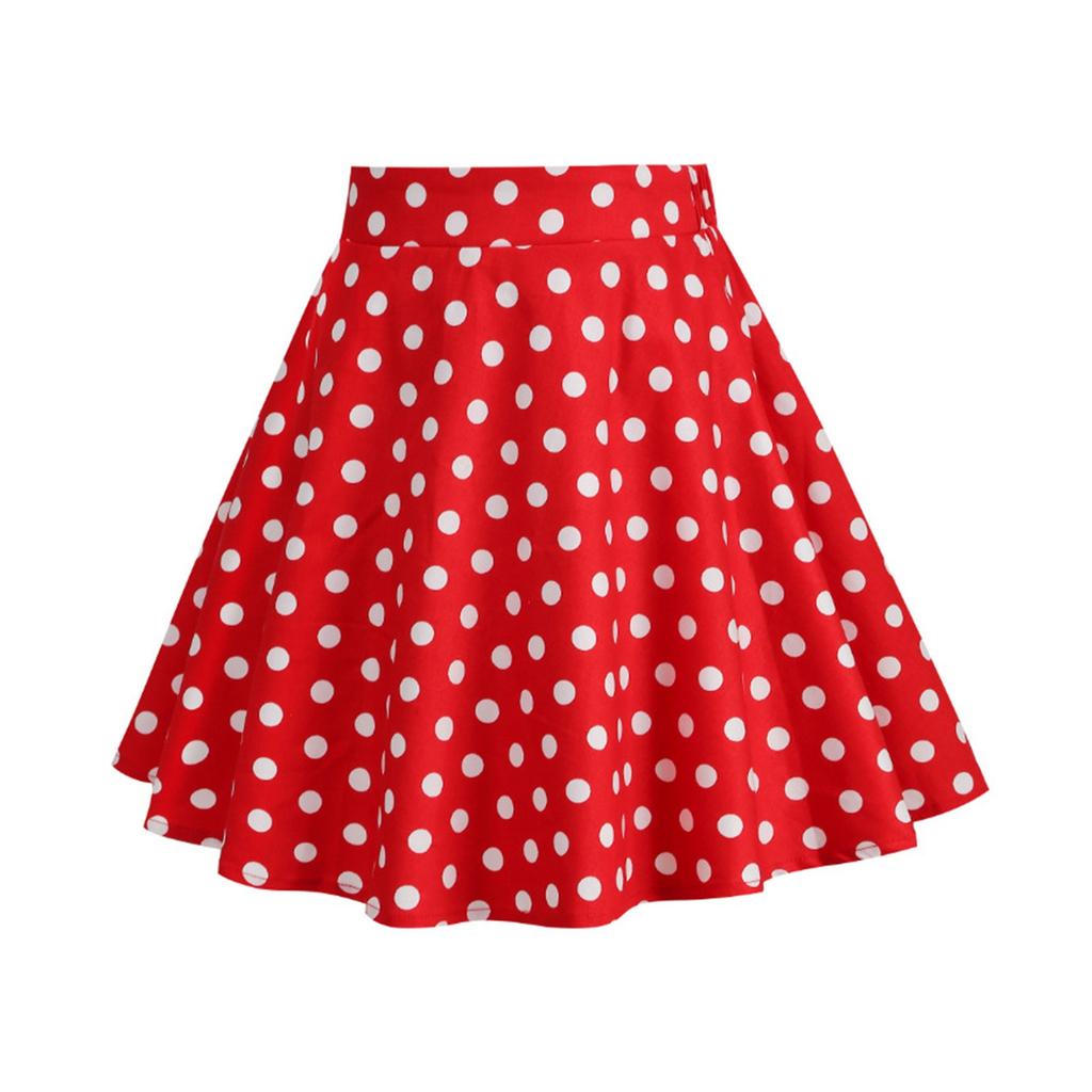 Summer Children Dot Print Vintage Children's Clothing Girls Skirt