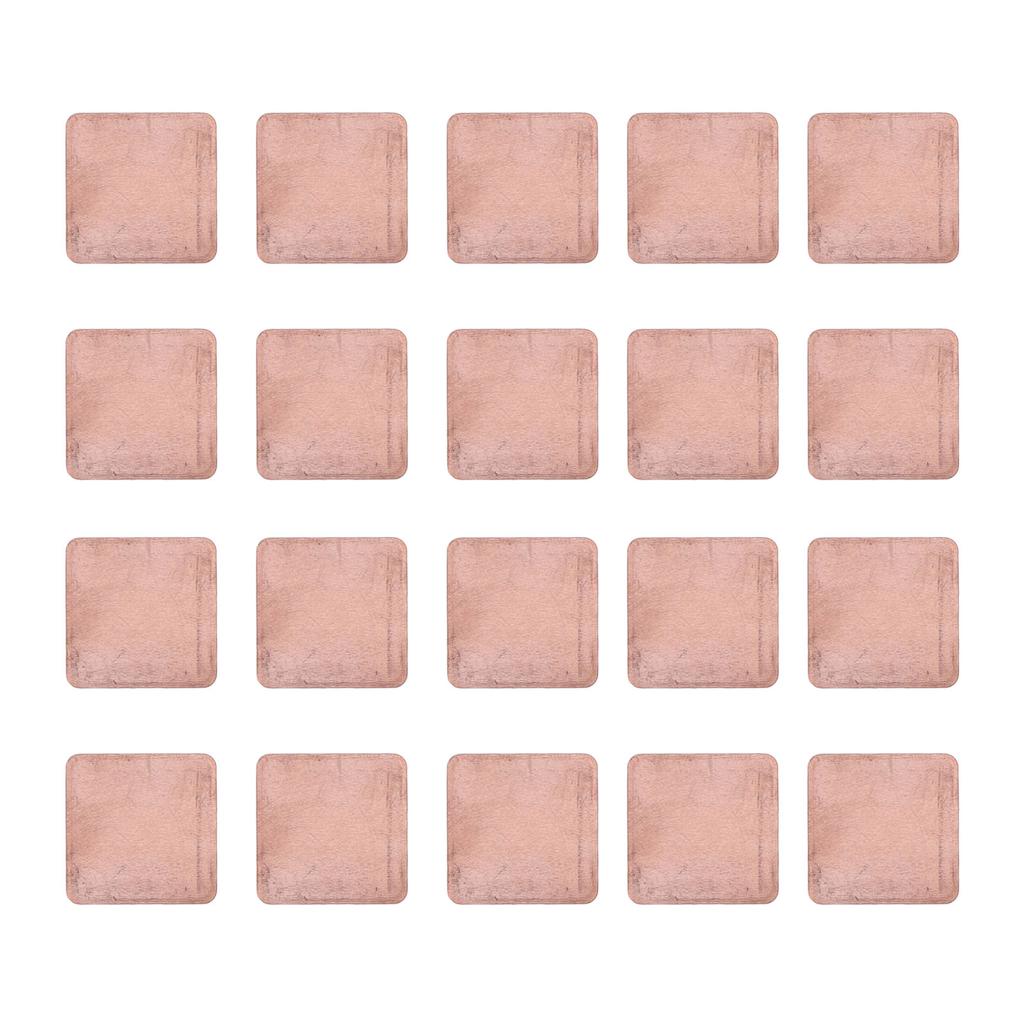 20 шт. Прокладка-радиатор из красной меди для ноутбука, видеокарты, радиаторная пластина, медная прокладка для CPU GPU, толщина прокладки 1,5 мм 0,06 дюйма