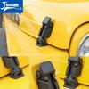 JIDIXIAN A Pair Black Car Engine Hood Latch Catch Lock Cover for Jeep Wrangler TJ 1997-2006 ABS Car Exterior Accessories