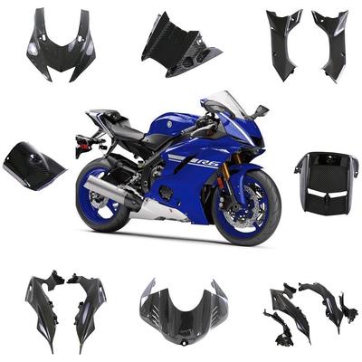 Комплект карбоновых деталей для Yamaha R6: Крышка топливного бака и заднее крыло (2017+)