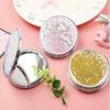 Mini Folding Makeup Mirrors Pocket Mirror for Girls Women Double-Sided Sparkling Makeup Mirror Beauty Accessories