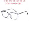 Transparent Gray Frame Blue Light Blocking Computer Eyeglasses Women Men  Square Prescription Spectacles 0 -0.5 -0.75 To -6