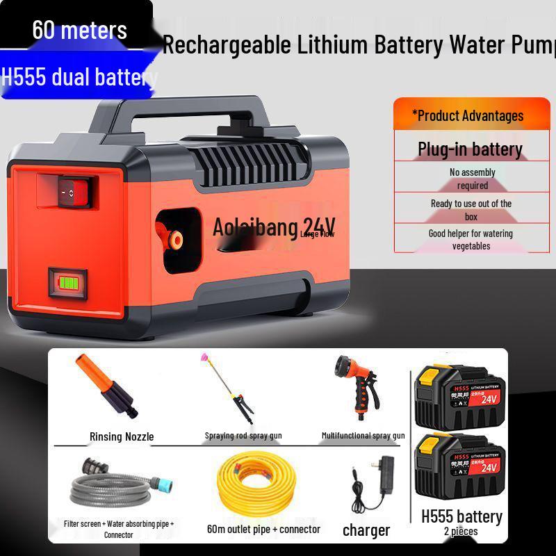 Rechargeable Household Water Pump for Outdoor and Agricultural Use