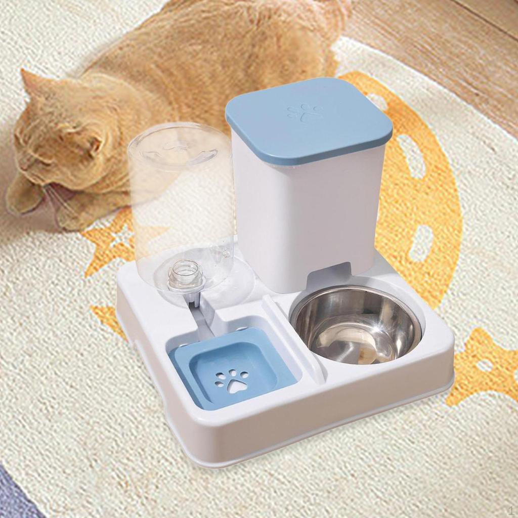 Automatic Cat Feeder 2 In 1 and Water Dispenser Eating Drinking Bowl for Indoor Cats