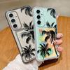 Чехол-карман с отделениями для карт для Samsung Galaxy A56 A55 A35 A25 A16 A15 A36 5G S25 S24 Ultra S23 S24 FE, TPU чехол с принтом пальмы