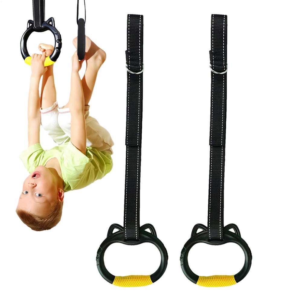 Gymnastic Rings Pull up Handle Rings with Adjustable Straps Chlidren Adult Home Fitness Equipment Workouts Strength Training