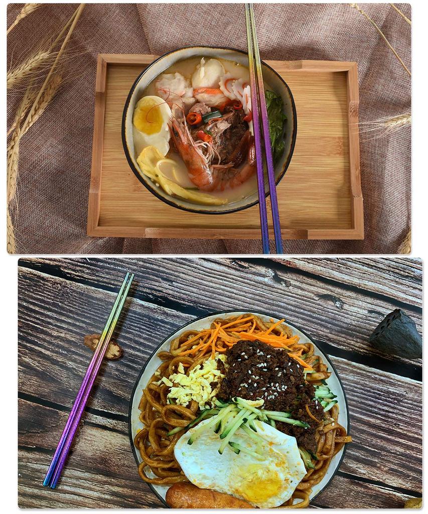 Boundless Voyage Titanium Camping Titanium Square Outdoor Colored Ultra with Storage Bag Ti1005T Chopsticks, Chopsticks, Chopsticks, Chopsticks,