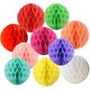 10pcs 8inch Honeycomb Paper Pom Poms Decorative Tissue Flower Balls DIY Paper Handmade Craft for Wedding, Baby Shower, Birthday, Party, Home Decor
