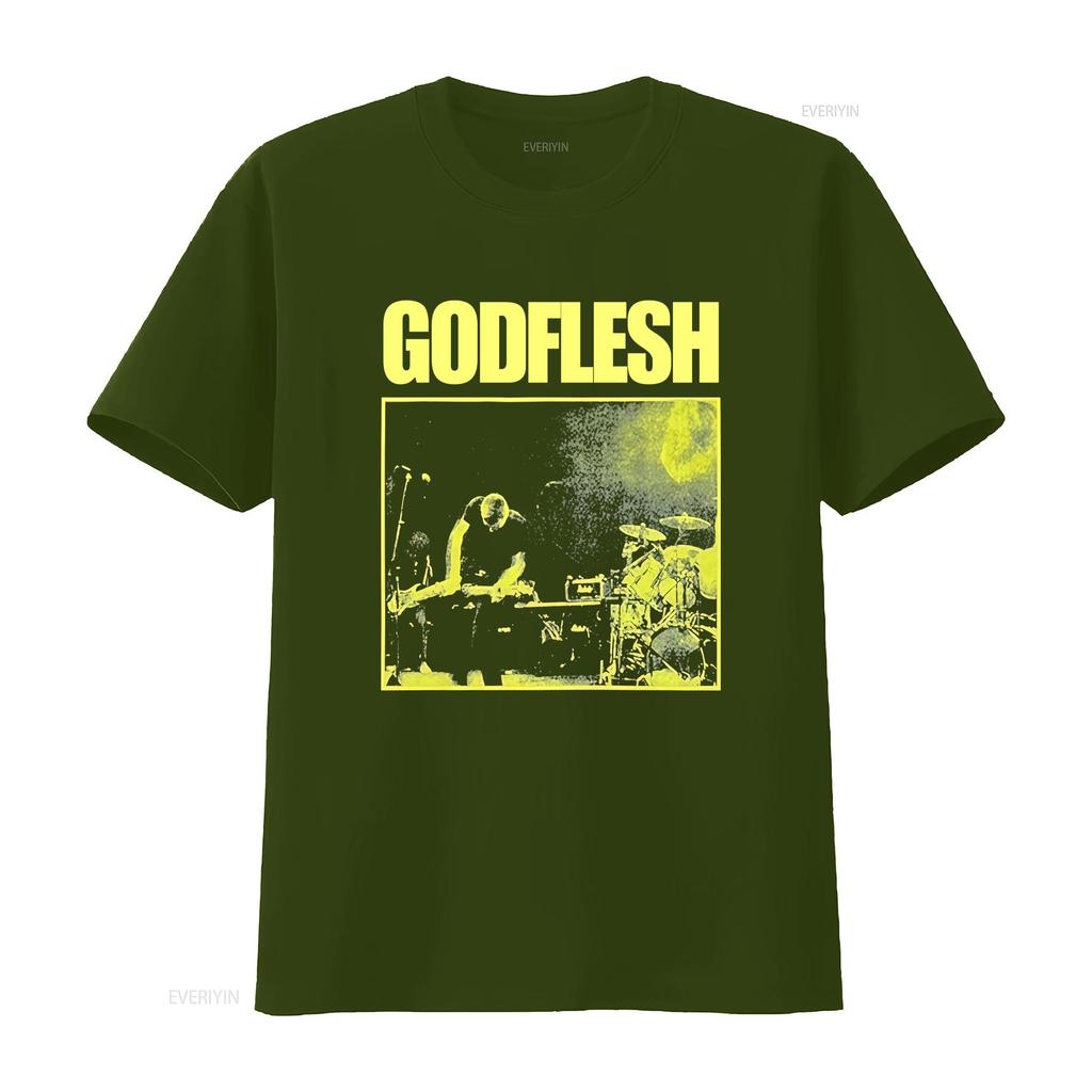 Godflesh SlateУнисекс Индустриальная Металл Группа Рок Футболка Bt648 Винтажная Мода Дышащая Слегка Растягивающаяся Стильная Унисекс
