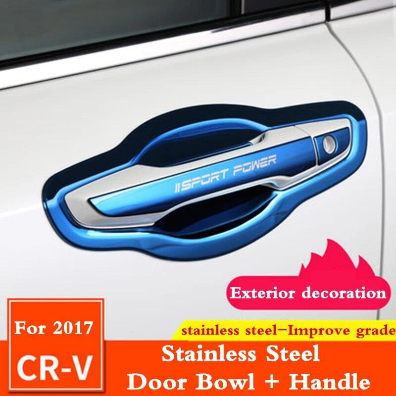 Для Honda CRV CR-V 2017 2018 крышка автомобильной двери, ручка, наклейка, чехол из нержавеющей стали, внешняя модификация