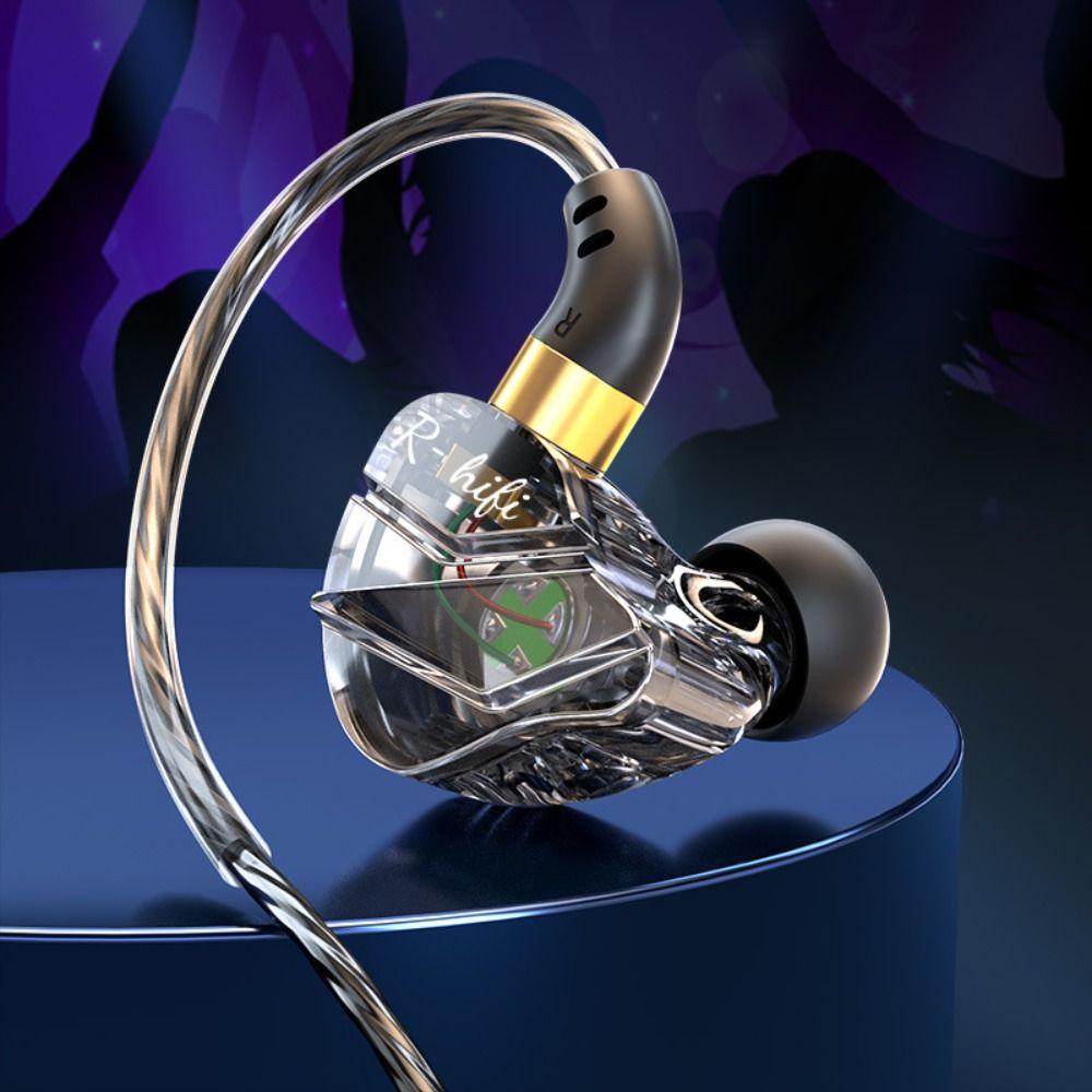 Mic Stereo In Ear Headphone Heavy Bass Mobile Earphone Wire Game Headset Wired Headphones Games