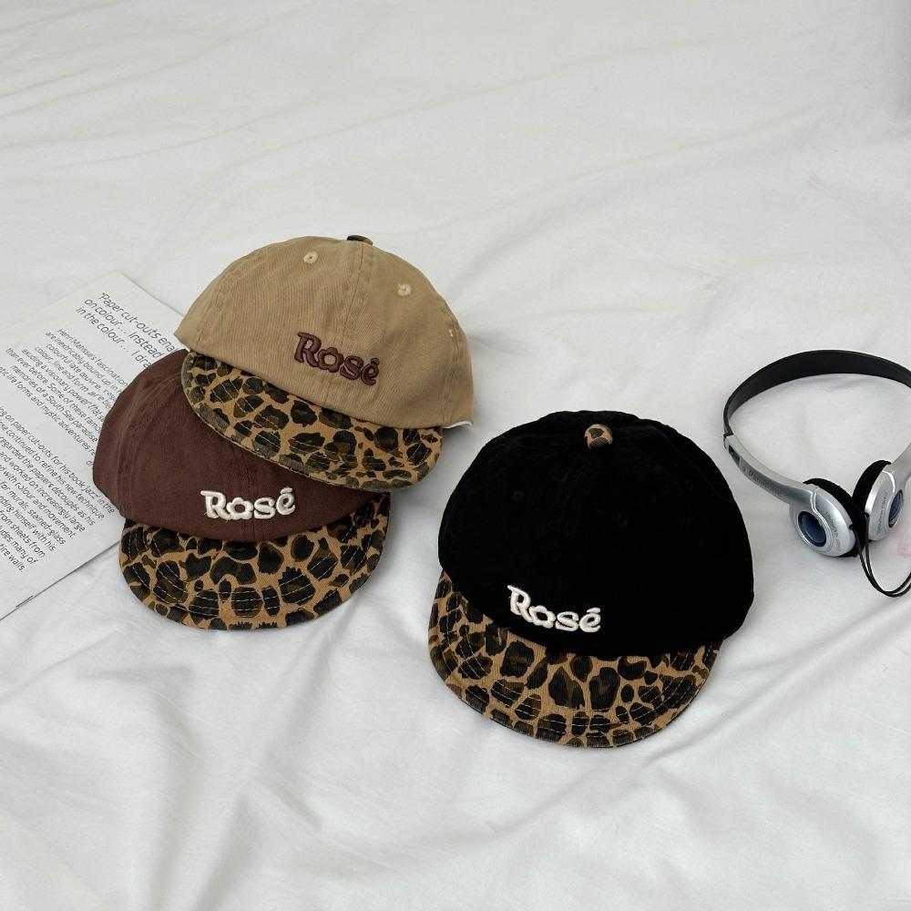 Adjustable Kids Flat Cap Leopard Print Boys Baseball Cap Cute Girls Peaked Cap 1-4 Year Kid