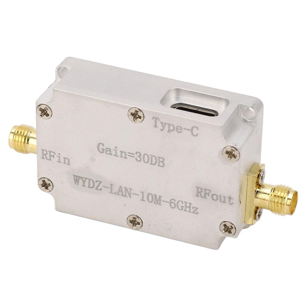 Широкополосный усилитель RF с низким уровнем шума LNA 10M‑6Ghz с высоким коэффициентом усиления SMA Female Connector для радио