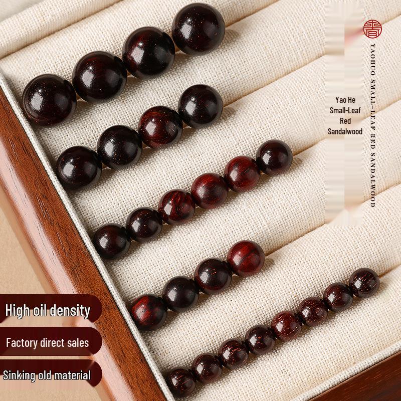 High Oil Density Gold Star Natural Indian Small-Leaf Rosewood Beads for DIY Handmade Bracelets