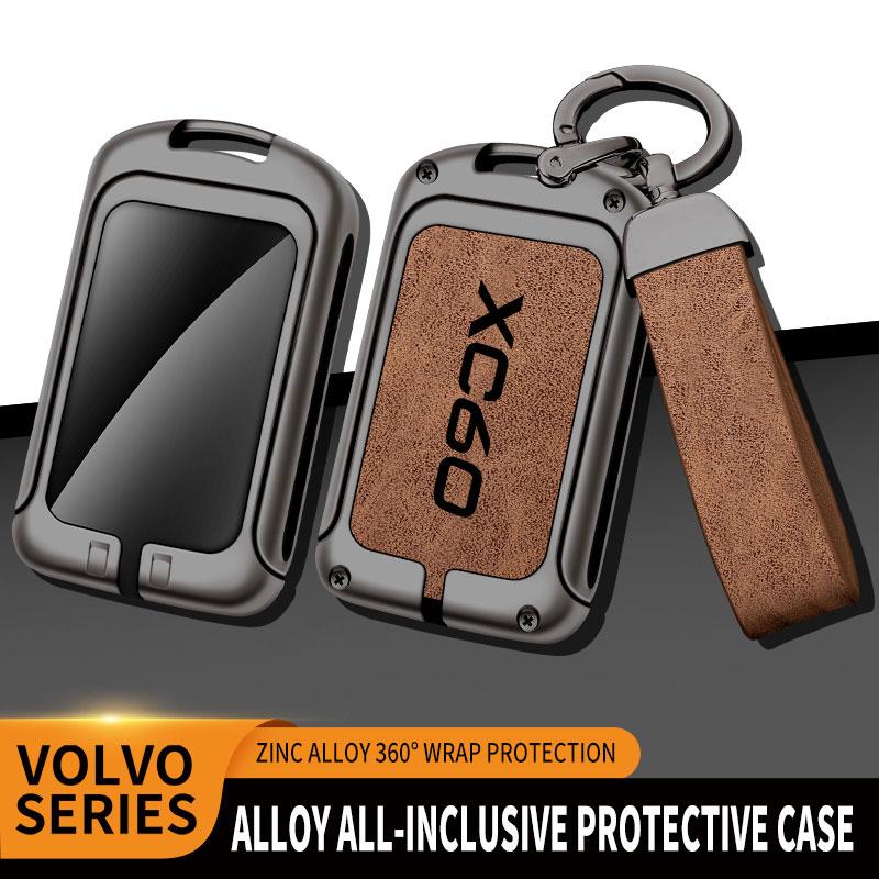 Suitable for Volvo XC60 zinc alloy car key bag cover remote control protective cover special key chain shell accessories