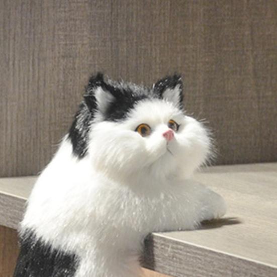 Cute Lightweight Great Allergy Free Lovely Simulation Stuffed Plush Cat Toy Simulation Cat