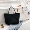 Корейская версия простая однотонная холщовая сумка женская литературная сумка через плечо школьная сумка для школьников портативная большая сумка для покупок сумка-тоут