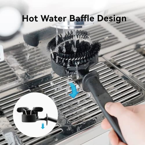 watchget Espresso Coffee Machine Cleaning Brush for 58mm Grinder Head, Nylon Bristles, Dual-Headed Grinder Brush, Coffee Grinder Cleaning Brush, 58mm