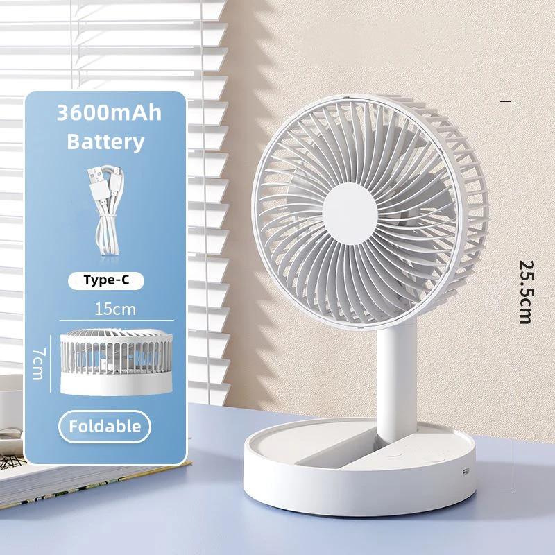 Foldable Desktop Fan Convection Circulation usbFan Office Small Electric Fan Small Fan Rechargeable and Adjustable