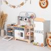 Children's Nordic Style Wooden Play Kitchen Set with Fridge and Oven