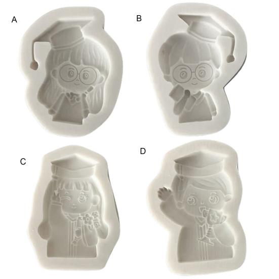 Силиконовая форма для мастики Студент DIY Силиконовый узор Форма для конфет на выпускной Вечеринка