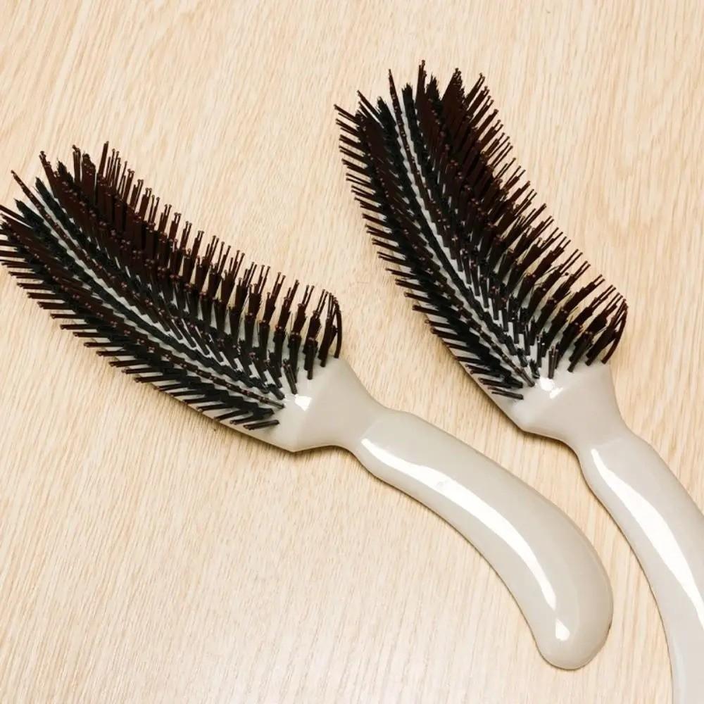 Soft Bristles Curly Brush S-Shaped Design Anti-Static Comb Women Hair Care Accessories