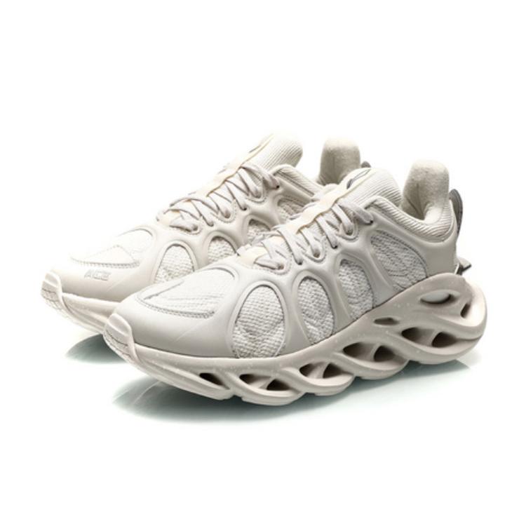 Li Ning Curved ACE Нескользящие Легкие Низкие Беговые Кроссовки Мужские Бежевый ARHP259-2