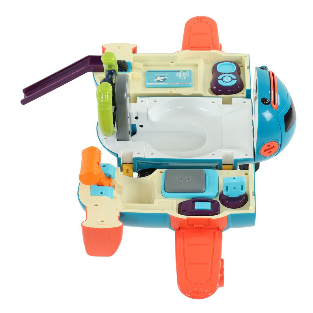 Мультяшный самолет-деформация 3 в 1 Электрический трек Многофункциональный руль для вождения