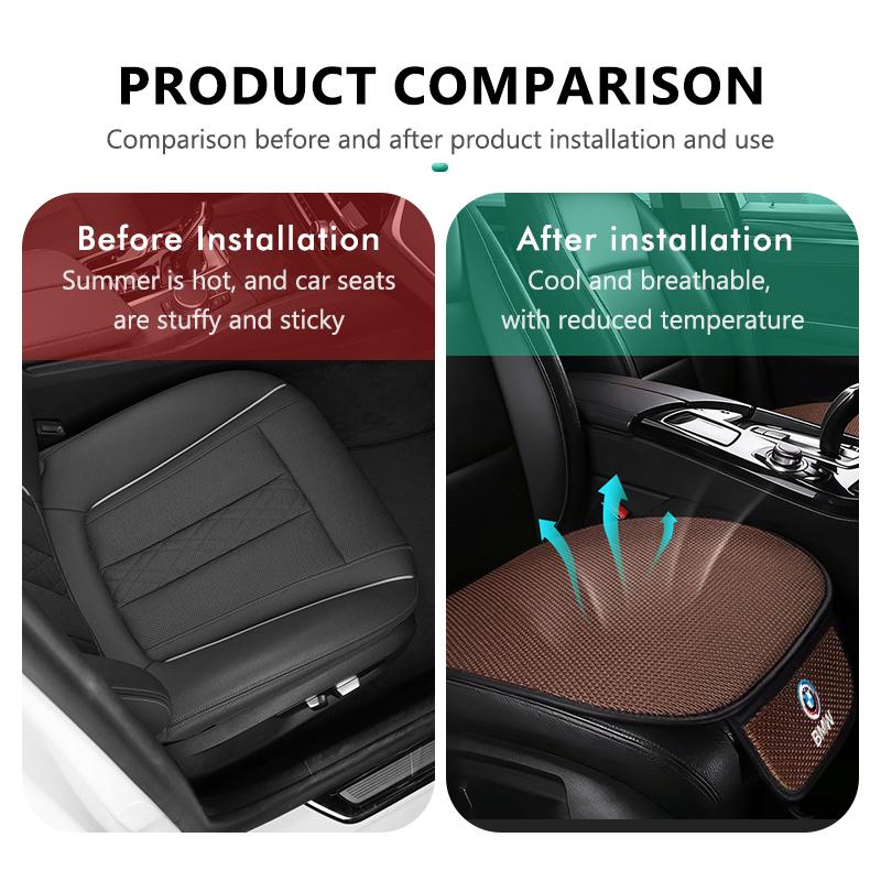 Breathable Cool Car Seat Ice Silk Cushion Auto Interior Accessories For BMW M E87 E30 E46 E28 E39 F18 F35 G03 F10 E93 F20 DP8