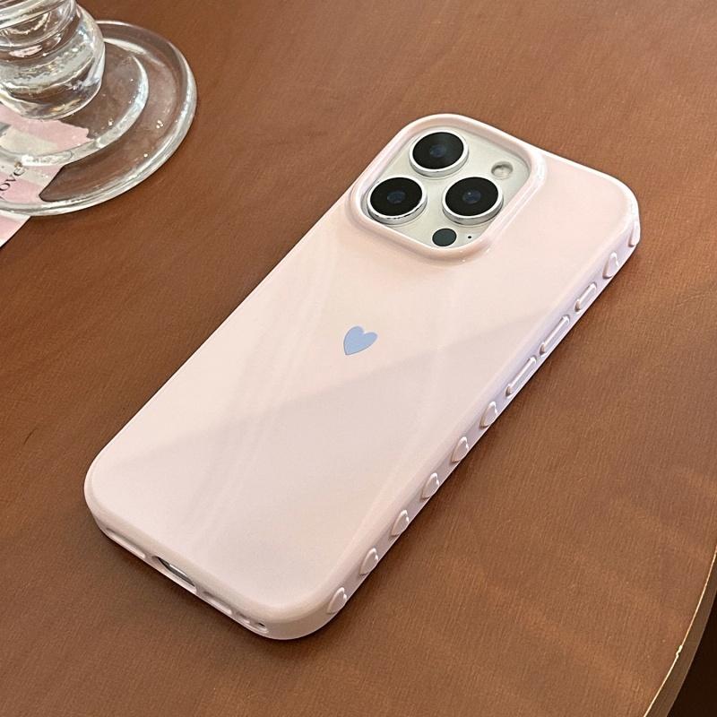 Простой красный чехол для телефона в виде сердца из мягкого ТПУ для iPhone 17 Air 16 14 13 12 11 Pro Max 7 8 Plus Чехол для iPhone 16E 15 Pro Чехлы