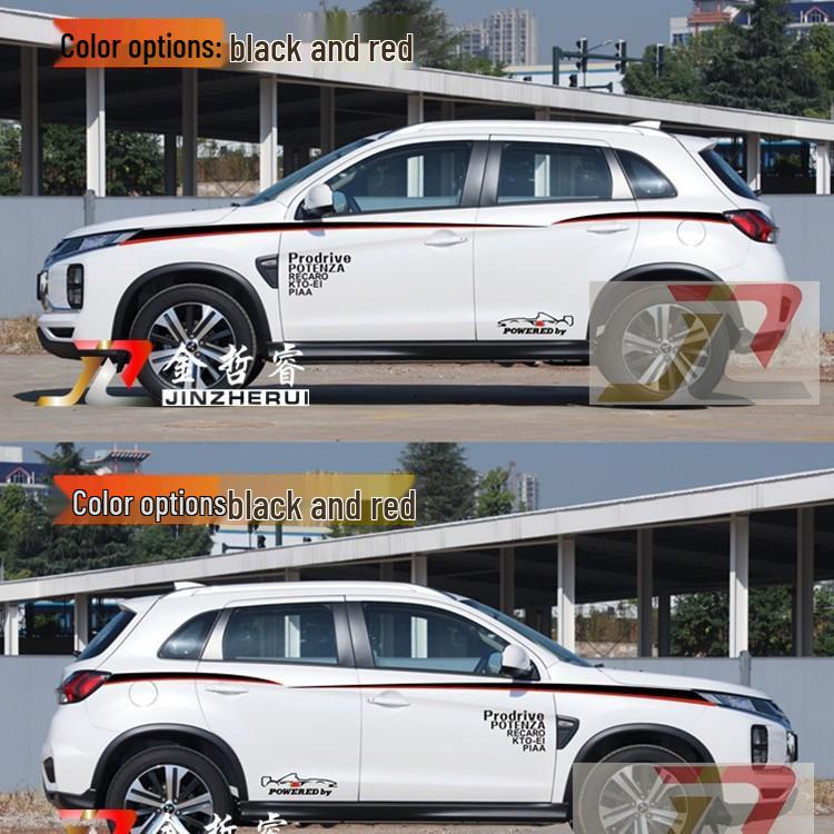 Mitsubishi ASX Outlander & Eclipse Cross Body Waistline Color Stripes Decals.