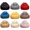 Bean Bag Cover No Filler Removable Bean Bag Chair Cover Washable Solid Color Sofa Cover for Bedroom Living Room Beanbag Chair