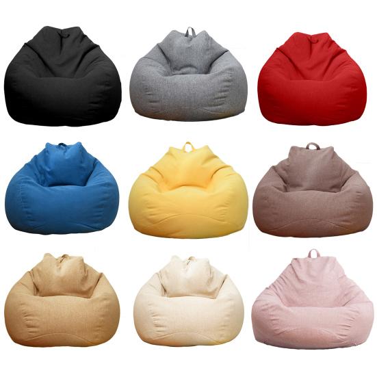 Bean Bag Cover No Filler Removable Bean Bag Chair Cover Washable Solid Color Sofa Cover for Bedroom Living Room Beanbag Chair