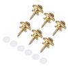 Uxcell Guitar Strap Button Buckle Peg Lock Button Metal End Pin Gold Tone Felt Gasket for Guitar Bass 6 Sets