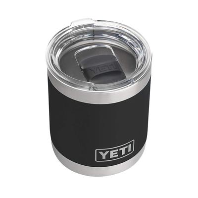 YETI Rambler 10 унций низкий шарик с вакуумной изоляцией из нержавеющей стали с крышкой-слайдером Mag, черный