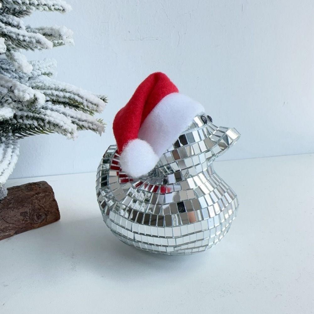 Creative Disco Ball Decor Reflective Christmas Decoration Duck Cake Decoration
