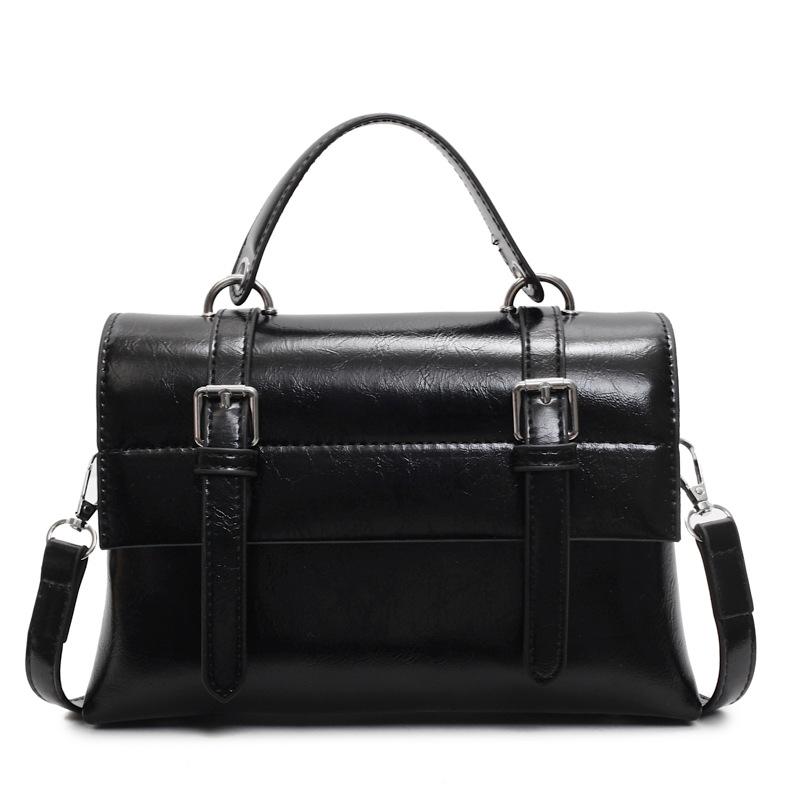 Early Spring New Retro Simple Color College Style Portable Messenger Bag High Sense Fashion Versatile Commuter Messenger Women's Bag