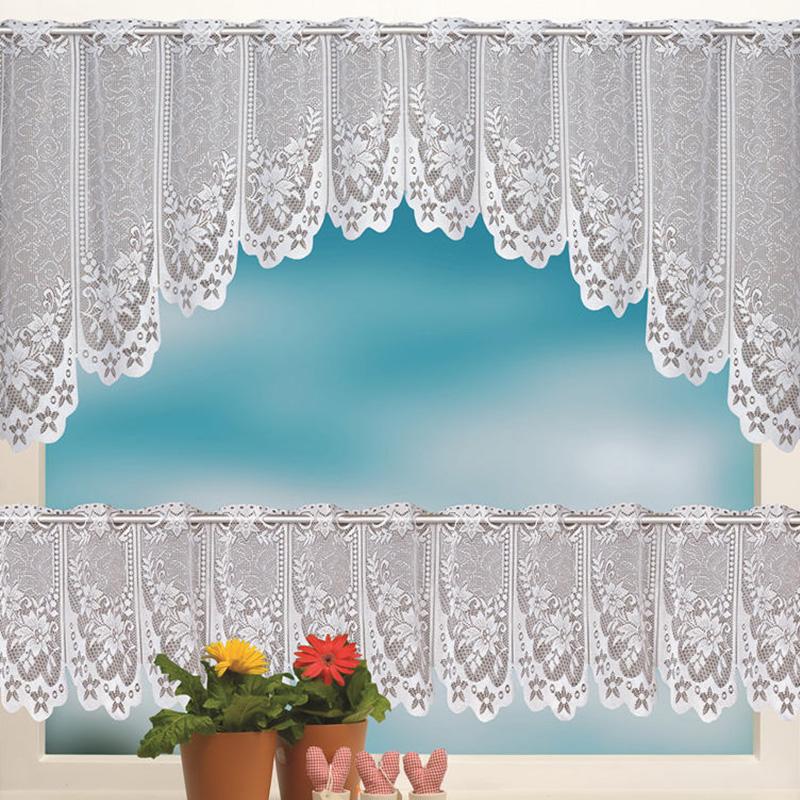 2 шт./комплект европейских штор белого кофейного цвета, полупрозрачные трикотажные кухонные кружевные жаккардовые