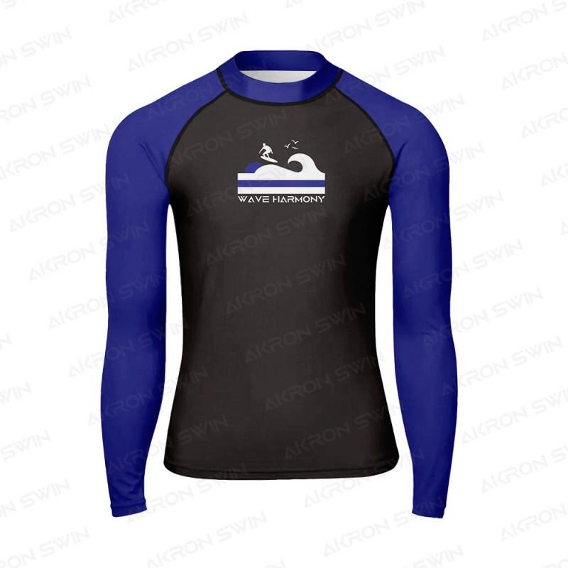 Mens UV Protection Long Sleeve Rash Guard Surfing Swimming Water Sports Quick Dry Sunproof Swimwear