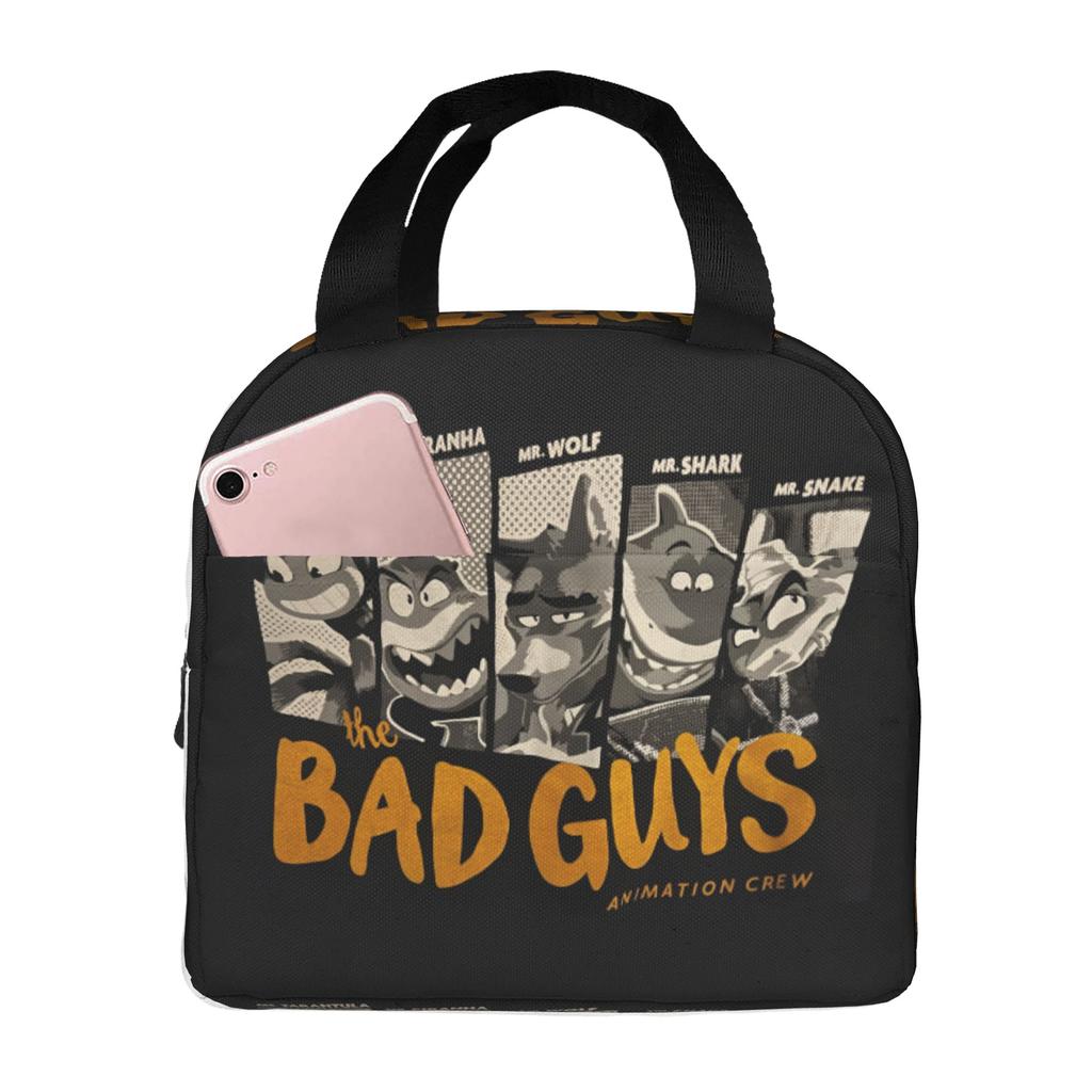 Custom Bad Guys Lunch Bag Men Women Warm Cooler Insulated Lunch Boxes for Adult Office