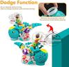 Transparent Toy Car for Kids Electronic Light Sound Music Electric Gear Dinosaur Toys for Toddlers Boys Educational Crawling Toy
