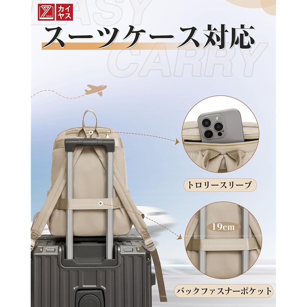 Kayiyasu 3-way Backpack for Women: Popular, Multi-compartment, Stylish, Casual, Lightweight,