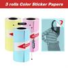Thermal Printing Sticker 57X30mm Mini Printing Paper Roll Can Be Pasted, Suitable for Mini Thermal Printer
