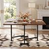 Elegant Modern Minimalist Dining Table - Extendable 120 cm x 80 cm, foldable and stored table, high-strength alloy support, walnut wood color