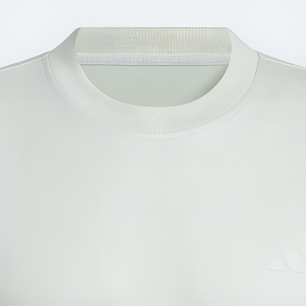 Adidas Logo Print Round Neck Long Sleeve T-Shirt Unisex Tops Linen-Green JN9451