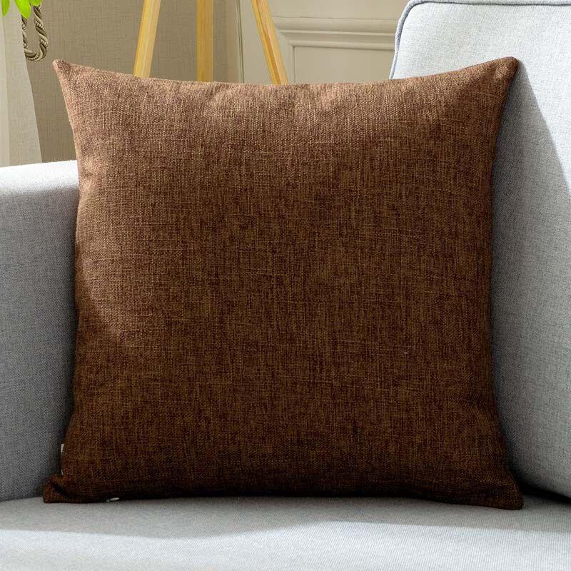 Pure Color Cotton Linen Pillow Cover Ideal For Home Office Sofa Cushion Decor
