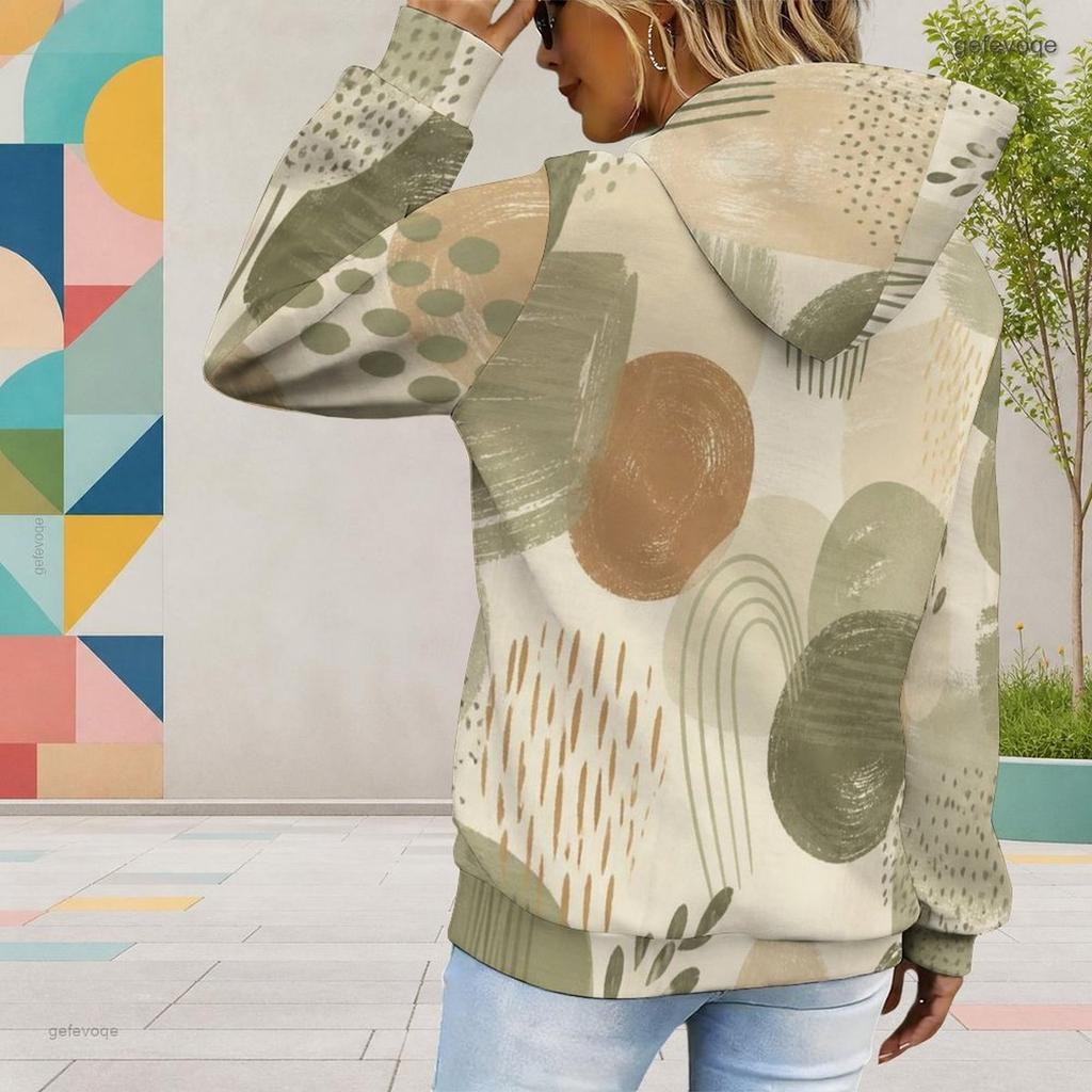 Women Plus Size Colorful Tie Dye Printed Long Sleeve Drawstring Hood Kangaroo Pocket Pullover